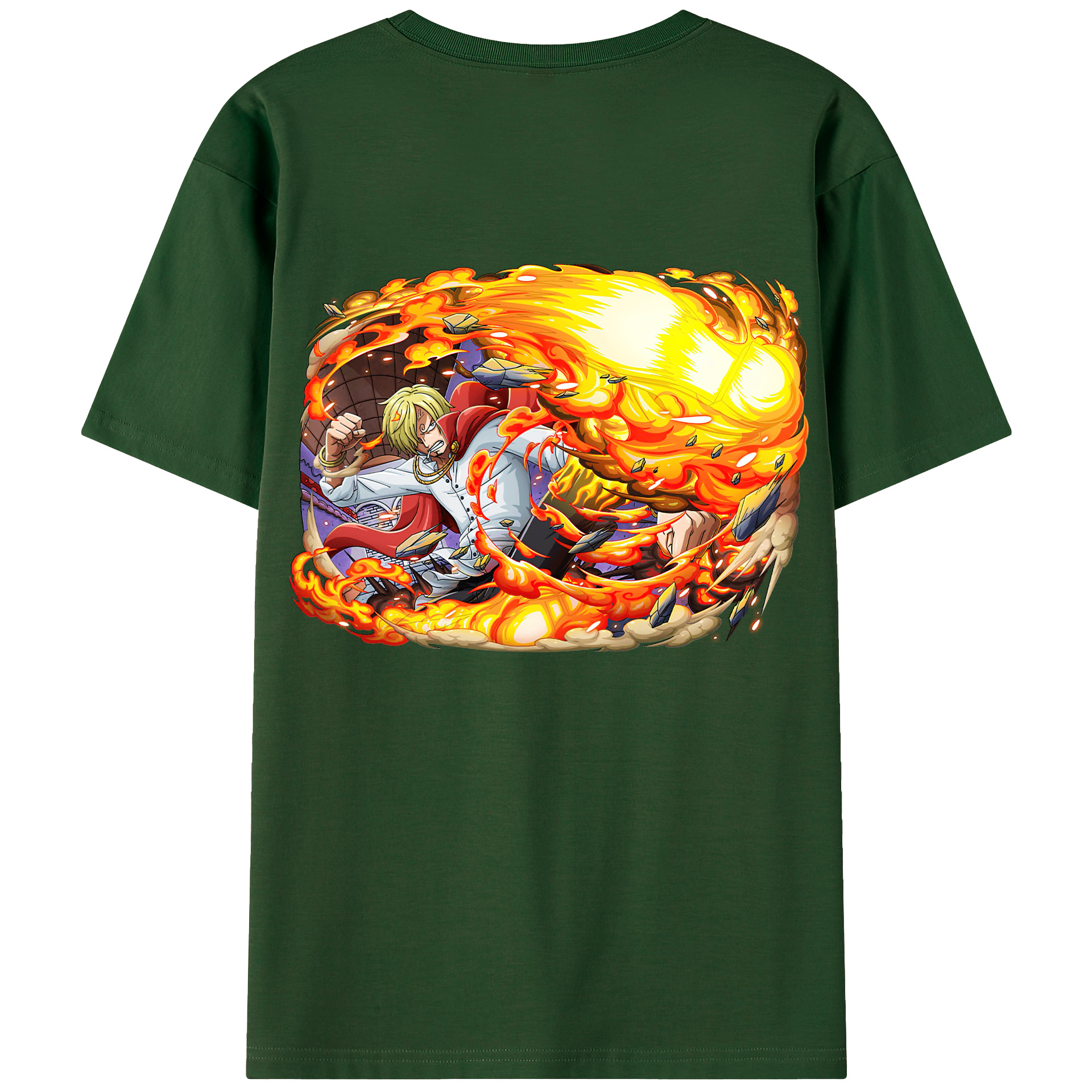 ワンピース サンジ ONE PIECE Sanji 綿100％半袖Tシャツ（背面プリント）